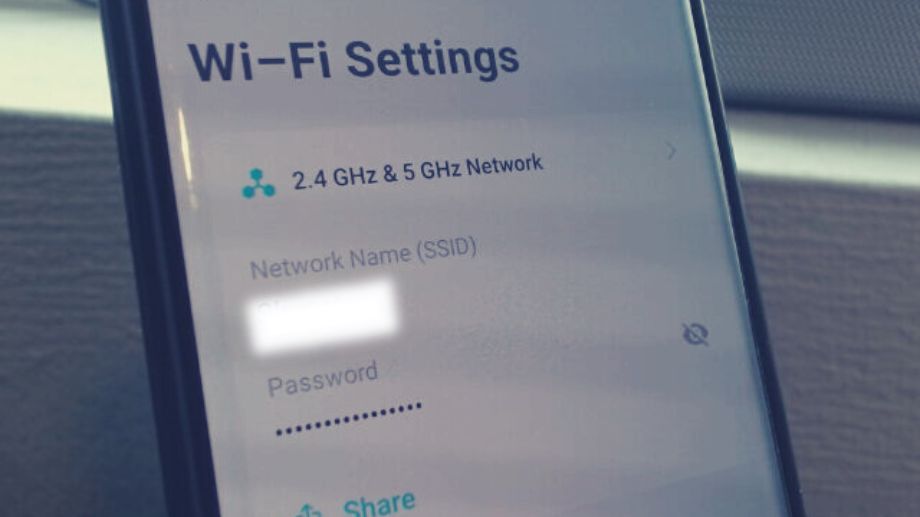 Wi-Fi settings for the smartphone
