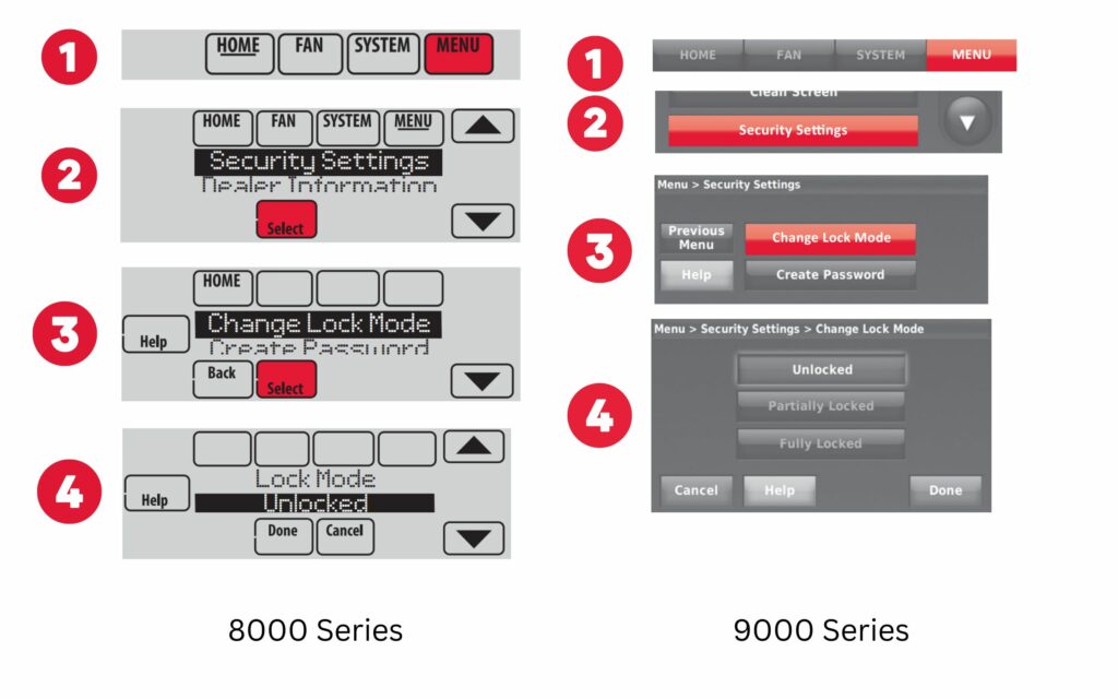 8000 series security instructions